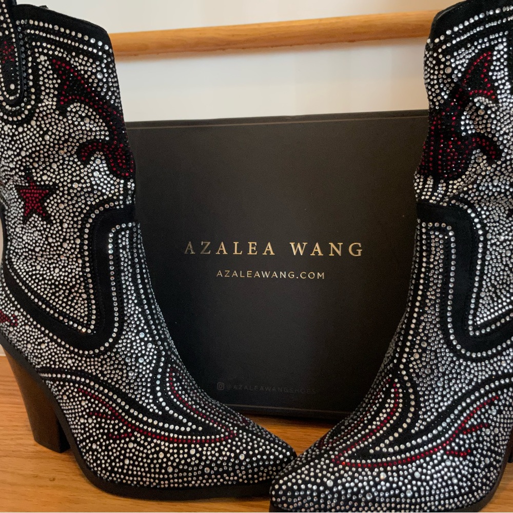 Azalea Wang Rhinestone Cowboy/Cowgirl Boots